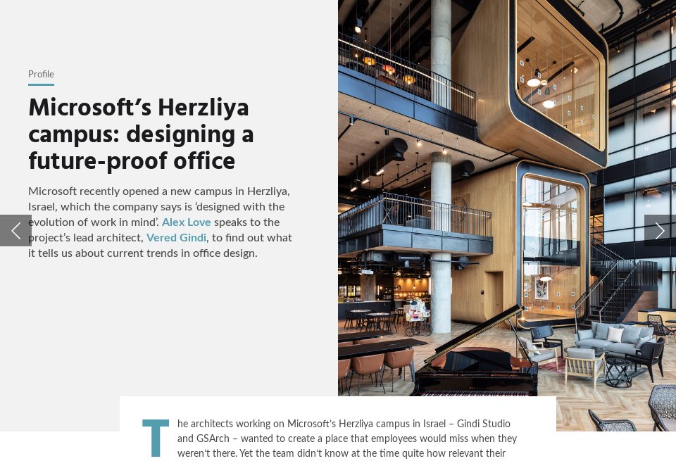 Microsoft's Herzliya campus: designing a future-proof office - Design &  Build Review | Issue 62 | June 2021